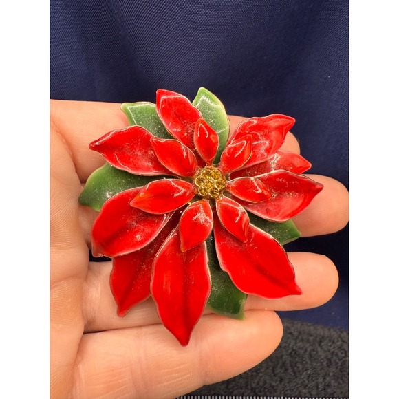 Vintage‎ Christmas Brooch Lot Santa Stocking Cow Snowman - Picture 5 of 13